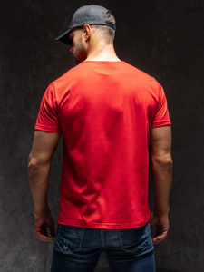 Men's Printed T-shirt Red Bolf KS2652
