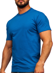 Men's Basic Cotton T-shirt Blue Bolf 192397