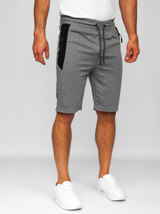Men's Sweat Shorts Grey-Black Bolf Q3874