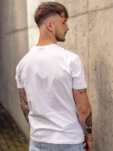 Men's Cotton Printed T-shirt White Bolf 1173