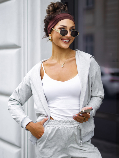 Women’s 2-Piece Sport Outfit z kapturem Heathered Bolf 821110