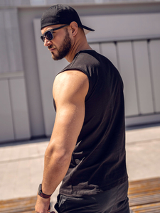 Men's Printed Tank Top Black-Graphite Bolf 19802A