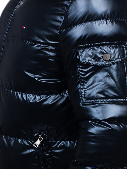 Men's Quilted Oversize Winter Jacket Navy Blue Bolf EX2138B