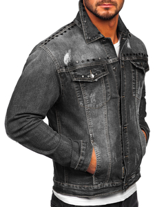 Men's Denim Jacket Black Bolf MJ504N