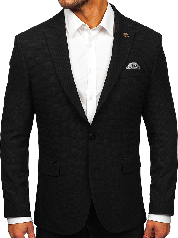 Men’s Elegant Suit Jacket Black Bolf 025