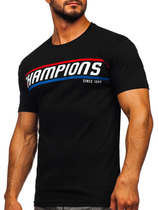 Men's Printed T-shirt Black Bolf SS10953