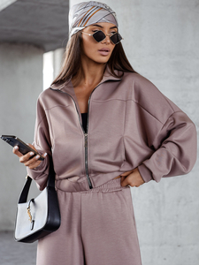 Women’s 2-piece Zip Butter Sport Outfit Cappuccino Bolf 821109