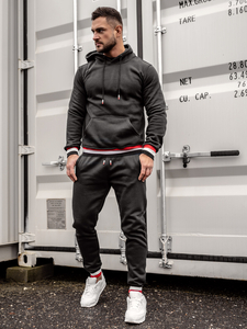 Men's Tracksuit with Hood Black Bolf 8C60