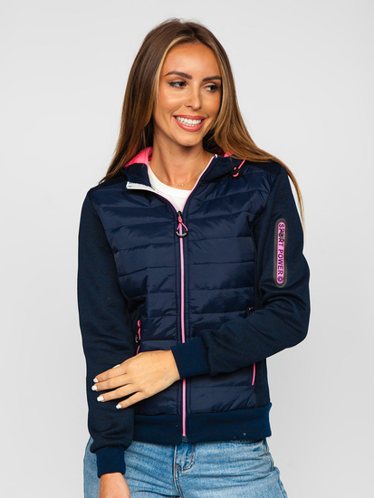 Women's Lightweight Jacket with hood Navy blue Bolf KSW4001A1