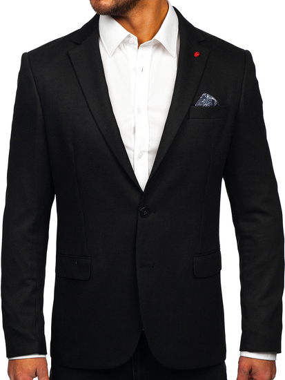 Men’s Elegant Suit Jacket Black Bolf 05