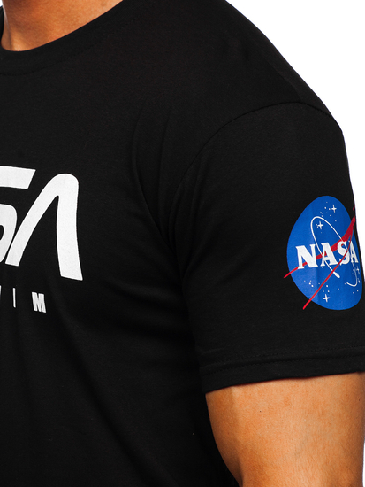 Men's Cotton Printed T-shirt Black Bolf 14401