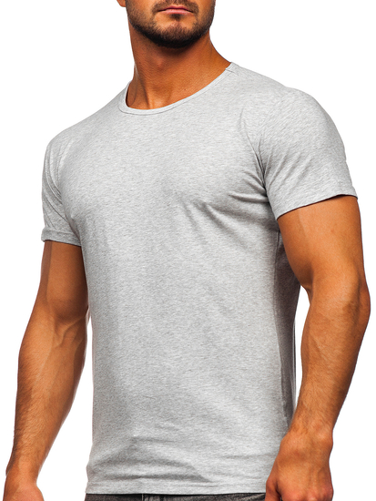 Men's Basic T-shirt Light Grey Bolf 2005-1