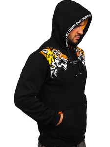 Men's Printed Hoodie Black Bolf 6287
