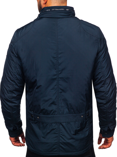 Men's Elegant Winter Jacket Navy Blue Bolf 1668
