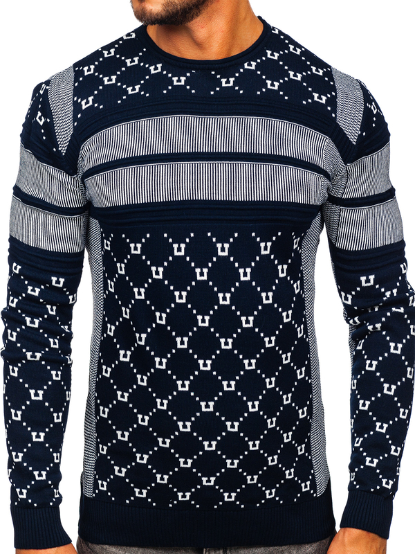 Men's Sweater Navy Blue Bolf 1059