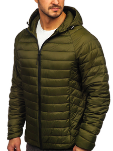 Men's Quilted Lightweight Jacket Green Bolf 13021