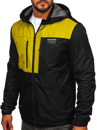 Men's Windbreaker Jacket Black Bolf 22M311
