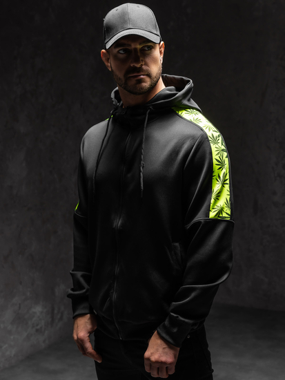 Men's Zip Hoodie Black Bolf 27B8120