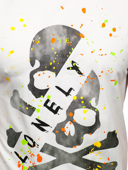 Men's Printed T-shirt White Bolf Y70008