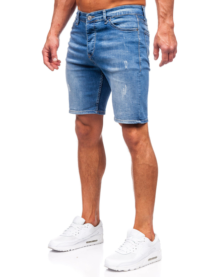 Men's Denim Shorts Navy Blue Bolf 0466
