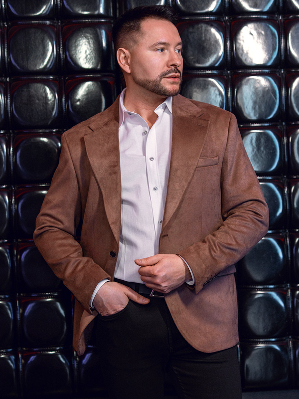 Men’s Velvet Blazer Brown Bolf 24410