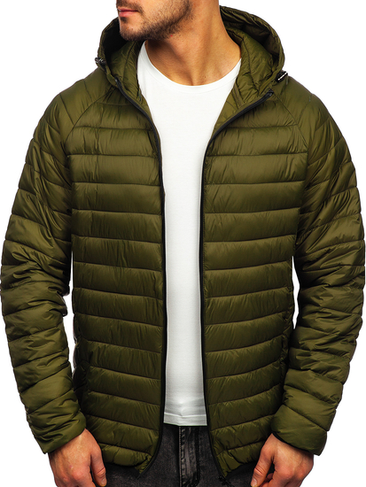 Men's Quilted Lightweight Jacket Green Bolf 13021