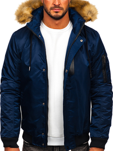 Men's Winter Jacket Navy Blue Bolf 2129