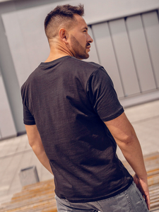 Men's Cotton Printed T-shirt Black Bolf KS1997A