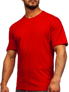 Men's Basic Cotton T-shirt Red Bolf 192397
