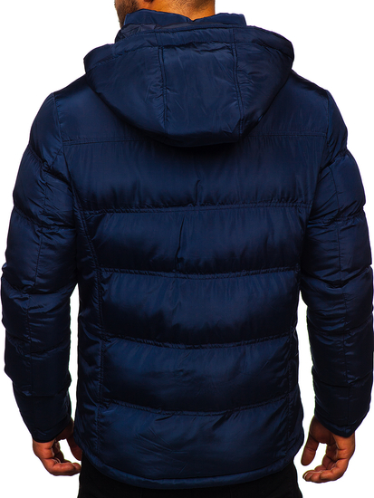 Men's Winter Quilted Jacket Navy Blue Bolf 1182