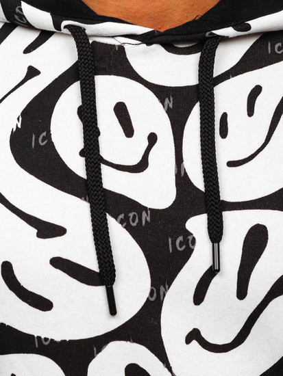 Men's Printed Hoodie White Bolf 141032