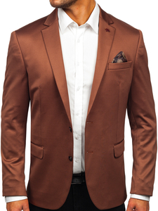 Men’s Elegant Suit Jacket Brown Bolf 022