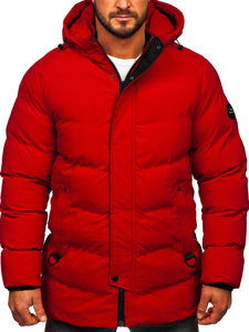 Men's Quilted Winter Jacket Red Bolf 7330