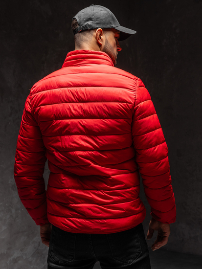 Men's Quilted Lightweight Jacket Red Bolf LY33A1
