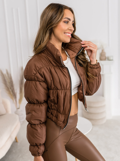 Women's Lightweight Quilted Jacket Brown Bolf 1250
