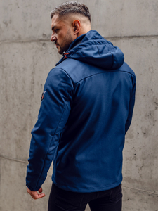 Men's Lightweight Softshell Jacket Navy blue Bolf BK122A