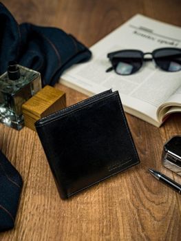 Men's Leather Wallet Black 4587