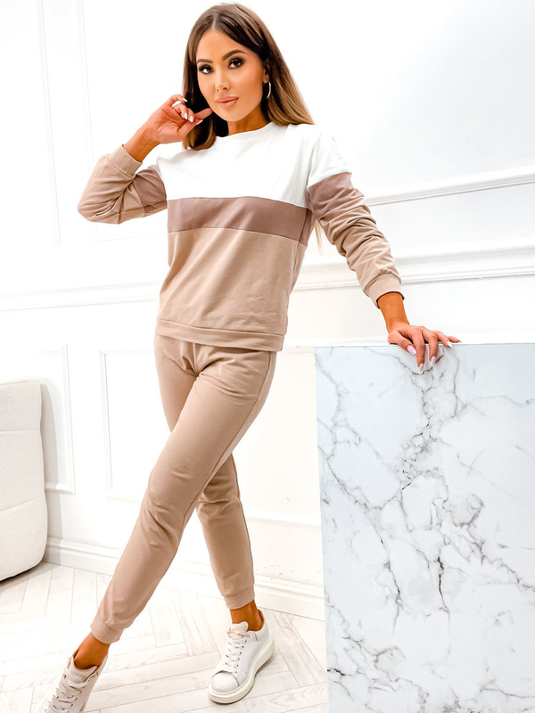 Women's 2-Piece Maranta Tracksuit Beige Bolf 8171