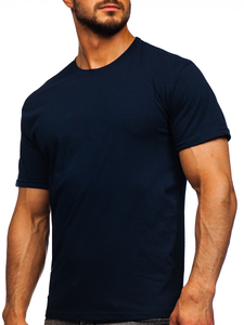 Men's Basic Cotton T-shirt Navy blue Bolf 192397