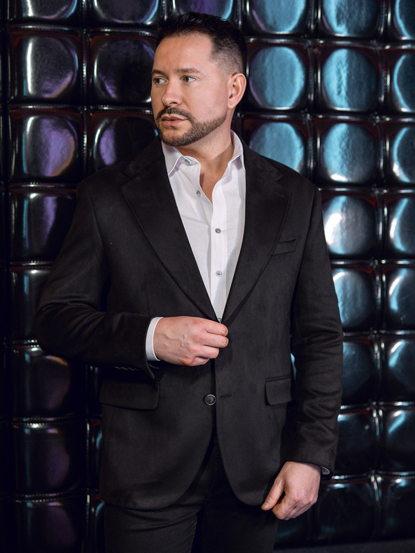 Men’s Velvet Blazer Black Bolf 24410