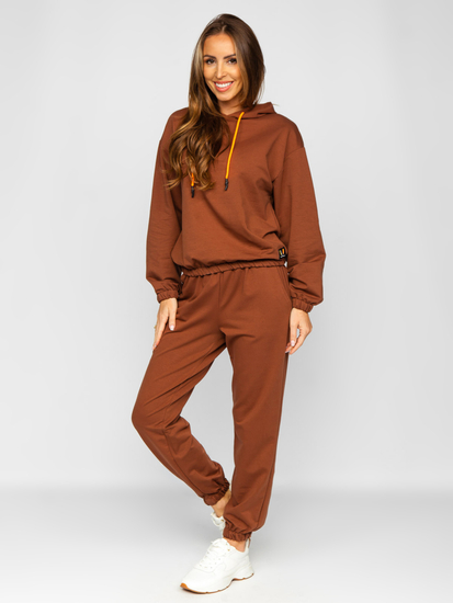 Women's 2-Piece Tracksuit Brown Bolf VE15