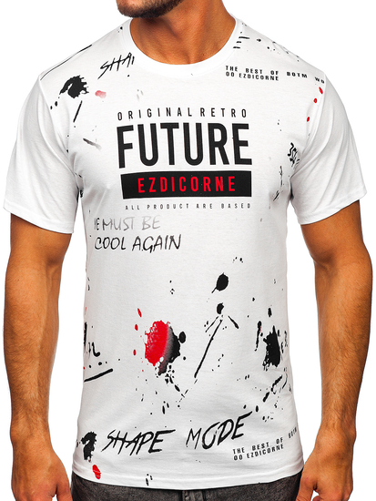 Men's Printed T-shirt White Bolf 14476