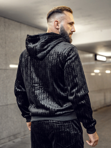 Men's Velour Tracksuit Black Bolf 3B113A