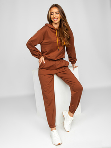 Women's 2-Piece Tracksuit Brown Bolf VE15
