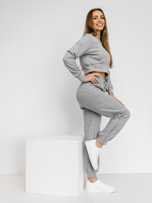 Women’s 2-Piece Oversize Sport Outfit Grey Bolf 8C78A1