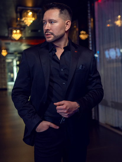 Men’s Casual Blazer Black Bolf 026A