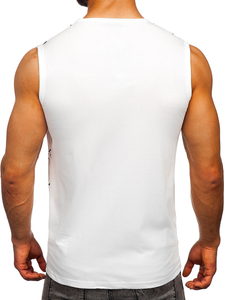 Men's Printed Tank Top White Bolf 14813