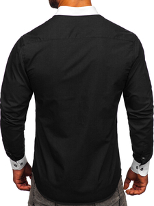 Men's Elegant Long Sleeve Shirt Black Bolf 21750