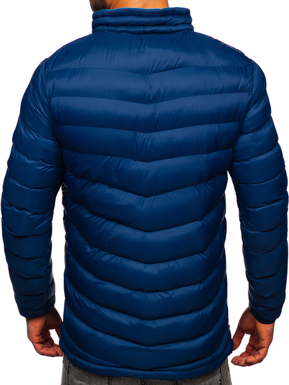 Men's Winter Quilted Sport Jacket Navy Blue Bolf 1100