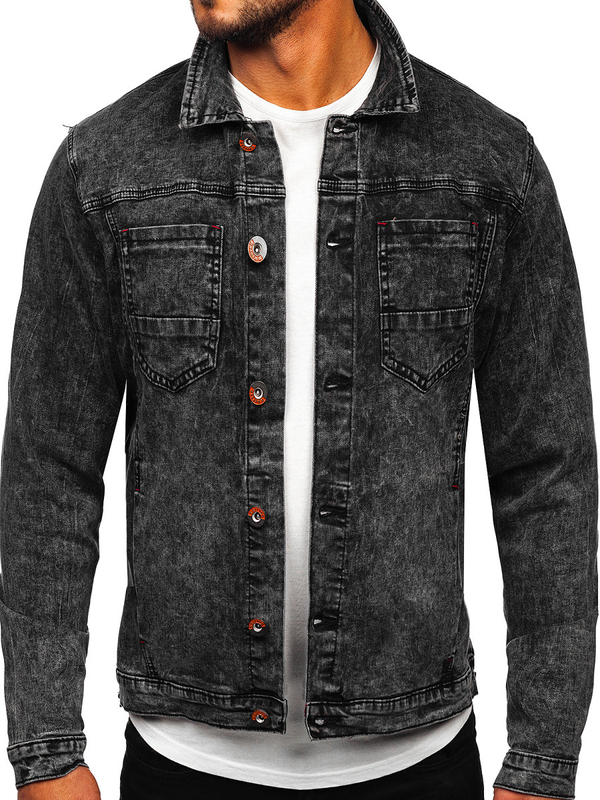 Men's Denim Jacket Black Bolf RC61125W1